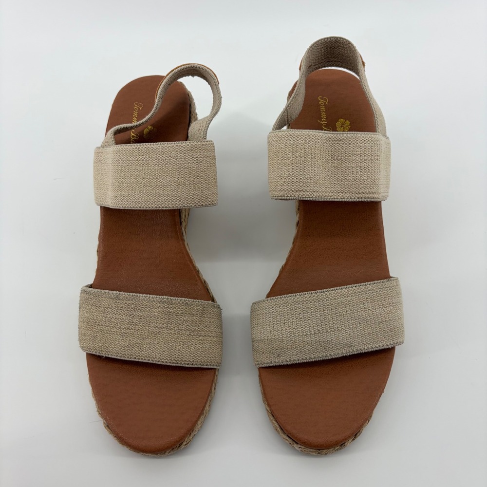 Tommy Bahama Sakura Espadrille Wedge Beige Womens 8.5 M Jute Sandals - Picture 4 of 8